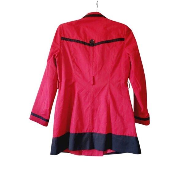 Vintage Principles Nylon Retro Two-Tone 60s Style Spring Trench Jacket 12 - Picture 2 of 6